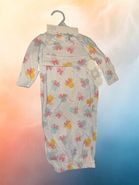 Disney Baby White Floral Sleep Sack with Pink, Yellow & Blue Prints
